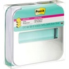 image:imagePostit Note Dispenser Sticky Note Holder White Base with Steel Top Includes 1 pad of 45 Sheets of 3 in x 3 in Aqua Splash PopUp Notes Classroom or Office Supplies12 x 43
