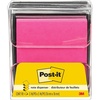 image:imagePostit Popup Notes Dispenser 3x3 in Black Base Clear Top Pack Includes Dispenser and a 45Sheet Pad of Popup Notes WD330BK6