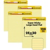 image:imagePostit Super Sticky Easel Pad 25 x 30 Inches 30 SheetsPad 4 Pads 561VAD4PK Yellow Lined Premium Self Stick Flip Chart Paper Super Sticking Power 561 VAD 4PK