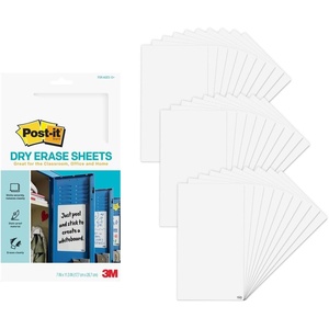 image:imagePostit Dry Erase Sheets 7 in x 113 in 30 Sheets Sticks Securely and Removes Cleanly DEFSHEETS30PK30 Sheets