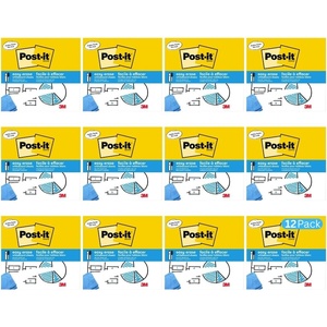 image:imagePostit Easy Erase Whiteboard Sheets 2 Pack 91 x 91 in Instant Whiteboard Use Dry Erase and Permanent Markers EESH2PKRET12 Pack