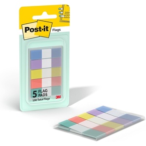 image:imagePostit Flags 047 in x 17 in One Dispenser with 100 Count Assorted Pastel Colors Sticky Tabs Per Dispenser Removable Page Markers for Planners Journals and Calendars 100 Flags TotalPastel Colors