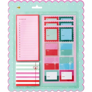 image:imagePostit Jingle Sticky Notes Christmas Gift Set Assorted Sizes 5 Holiday Themed Cute Sticky Note PadsJingle Sticky Notes  Label Sheets