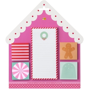 image:imagePostit Jingle Sticky Notes Christmas Gift Set Assorted Sizes 5 Holiday Themed Cute Sticky Note PadsJingle Sticky Notes Gift Set