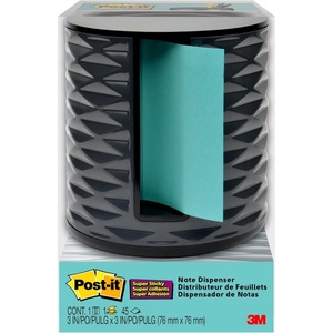 image:imagePostit Note Dispenser Vertical Design PopUp Notes Black with Grey Geometric Pattern 1 Aqua Splash 3 in x 3 in Super Sticky Note PadTrue