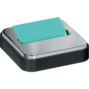 image:imagePostit Note Dispenser with Postit Popup Notes Black Base with Steel Top 1 Aqua Splash 3 in x 3 in Super Sticky Note Pad Classroom or Office Supplies12 x 43 Pack of 6