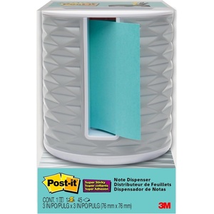 image:imagePostit Note Dispenser with Postit Popup Notes White Base with Grey Geometric Pattern 1 Aqua Splash 3 in x 3 in Super Sticky Note Pad Classroom or Office Supplies55 x 39