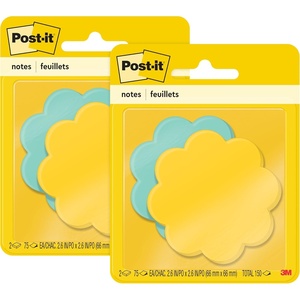 image:imagePostit Notes Apple Shape Assorted Colors 26x26 in 2 Pads 75 SheetsPad 7350APL08 x 47 Pack of 2