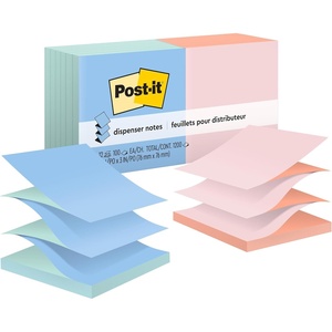 image:imagePostit Popup Notes 12 Sticky Note Pads 3 x 3 in School Supplies Office Products Accordion Sticky Notes Work with PopUp Note Dispenser Beachside Caf Collection Alternating Colors6 x 31