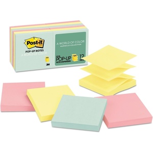image:imagePostit Popup Notes 12 Sticky Note Pads 3 x 3 in School Supplies Office Products Accordion Sticky Notes Work with PopUp Note Dispenser Beachside Caf Collection3 x 3