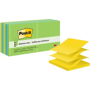 image:imagePostit Popup Notes 12 Sticky Note Pads 3 x 3 in School Supplies Office Products Accordion Sticky Notes Work with PopUp Note Dispenser Floral Fantasy Collection3 x 3 Pack of 6
