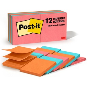 image:imagePostit Popup Notes 12 Sticky Note Pads 3 x 3 in School Supplies Office Products Accordion Sticky Notes Work with PopUp Note Dispenser Poptimistic Collection