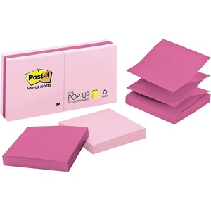image:imagePostit Popup Notes 14 Sticky Note Pads 3 x 3 in School Supplies Office Products Accordion Sticky Notes Work with PopUp Note Dispenser Assorted ColorsAssorted Pink