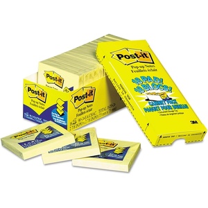 image:imagePostit Popup Notes 14 Sticky Note Pads 3 x 3 in School Supplies Office Products Accordion Sticky Notes Work with PopUp Note Dispenser Assorted ColorsCanary Yellow