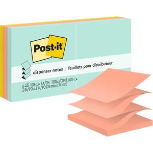 image:imagePostit Popup Notes 6 Sticky Note Pads 3 x 3 in School Supplies Office Products Accordion Sticky Notes Work with PopUp Note Dispenser Beachside Caf Collection