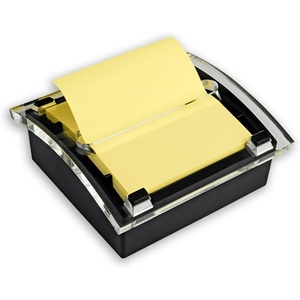 image:imagePostit Popup Notes Dispenser 3 in x 3 in Black Base Clear Top 6Pack139 x 68