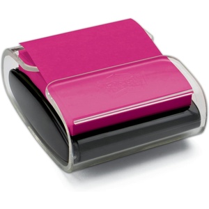 image:imagePostit Popup Notes Dispenser 3x3 in Black Base Clear Top Pack Includes Dispenser and a 45Sheet Pad of Popup Notes WD330BK1