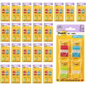 image:imagePostit Sticky Tabs 1 in x 15 in 4 Pads of Book Tabs in Assorted Colors for Bookmarking Annotating Reading and Reminders Red Blue Yellow and Green Colors 100 Total Count24