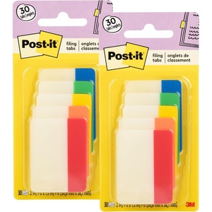 image:imagePostit Sticky Tabs 2 in x 15 in 5 Pads of Book Tabs in Assorted Colors for Bookmarking Annotating Reading and Reminders Yellow Red Green Blue and Orange Colors 30 Total CountSurtido