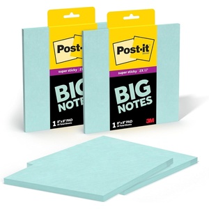 image:imagePostit Super Sticky Big Notes 8 in x 8 in Extra Large Sticky Notes in Fresh Mint 2 Pads 60 Sheets Total Great for Vision Boards Creative Projects Study Spaces Group Brainstorming and MoreFresh Mint