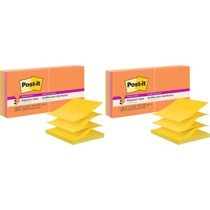 image:imagePostit Super Sticky Dispenser Popup Notes 6 Sticky Note Pads 3 x 3 in 2X the Sticking Power School Supplies and Oce Products Use with Postit Note Dispensers Energy Boost Collection6 Pads Pack of 2