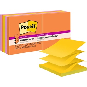 image:imagePostit Super Sticky Dispenser Popup Notes 6 Sticky Note Pads 3 x 3 in 2X the Sticking Power School Supplies and Oce Products Use with Postit Note Dispensers Energy Boost Collection3 x 3