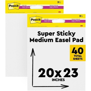 image:imagePostit Super Sticky Easel Pad 20 x 23 Inches 20 Sheets Per Pad 4 Pads Large White