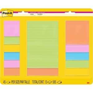 image:imagePostit Super Sticky Lined Notes 13 Sticky Note Pads MultiSize Ideal for Organization in Your Dorm Home or Office Energy Boost Collection