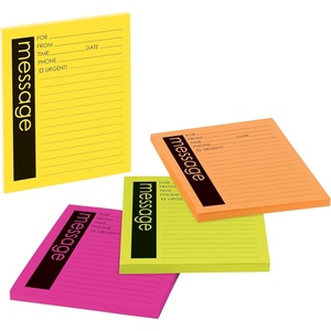 image:imagePostit Super Sticky Lined Notes Telephone Message 4 Sticky Note Pads 4 x 5 in School Supplies for Students Ideal for Textbooks Notebooks Walls and Vertical Surfaces Energy Boost Collection