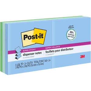 image:imagePostit Super Sticky Popup Notes 3x3 in 6 Pads 2X The Sticking Power Poptimistic Bright Colors Recyclable R3306SST