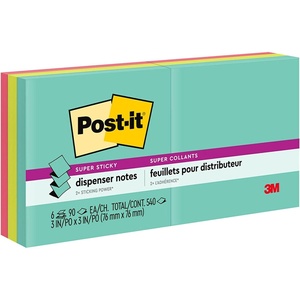 image:imagePostit Super Sticky Popup Notes 3x3 in 6 Pads 2X The Sticking Power Supernova Neons Bright Colors Recyclable R3306SSMIA14 x 6 Pack of 12
