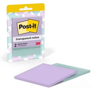 image:imagePostit Transparent Notes 28 in x 28 in Clear Sticky Notes Back to School Supplies Office Products Great for Studying 12 PadsPastel Transparent