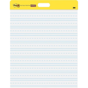 image:imagePostit Wall Pad 20 in x 23 in White Lined 20 SheetsPad 2 PadsPack Mounts with Command Strips Included