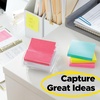 image:imageBundle of Postit Note Dispenser Black Base with Steel Top and Postit Popup Notes 3 in x 3 in 1 Pad in Aqua Splash 12 Pads in Alternating Colors Poptimistic Collection