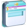 image:imageBundle of Postit Note Dispenser Black Base with Steel Top and Postit Popup Notes 3 in x 3 in 1 Pad in Aqua Splash 12 Pads in Alternating Colors Poptimistic Collection