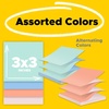 image:imageBundle of Postit Note Dispenser Black Base with Steel Top and Postit Popup Notes 3 in x 3 in 1 Pad in Aqua Splash 12 Pads in Alternating Pastel Colors