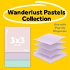 image:imagePostit 100 Recycled Paper Super Sticky Notes 18 Sticky Note Pads 3 x 3 in School Supplies and Office Products 2X the Sticking Power Wanderlust Pastels Collection
