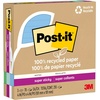 image:imagePostit 100 Recycled Paper Super Sticky Notes 4 in x 4 in 3 Pads 70 Sheets per Pad Wanderlust Pastels Back to School Supplies and Office ProductsOasis
