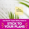 image:imagePostit 100 Recycled Paper Super Sticky Notes Canary Yellow 3 in x 3 in 24 Sticky Note Pads 70 Sheets per Pad School Supplies and Office Products