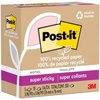 image:imagePostit 100 Recycled Paper Super Sticky Notes Canary Yellow 3 in x 3 in 5 Sticky Note Pads 70 Sheets per Pad Back to School Supplies and Office ProductsOrchid Frost  Fresh Mint  Washed Denim  Pebble Gray  Pink Salt