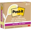 image:imagePostit 100 Recycled Paper Super Sticky Notes Canary Yellow 3 in x 5 in 12 Sticky Note Pads 70 Sheets per Pad School Supplies and Office Products3 x 5