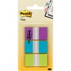 image:imagePostit Flags 60OnTheGo Dispenser 1 DispenserPack 1 in Wide Purple Blue Green 680PBG Pack of 2Multicolor