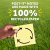 image:imagePostit Greener Notes 12 Sticky Note Pads 3 x 3 in Made with 100 Recycled Paper Canary Yellow