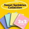 image:imagePostit Greener Notes 3x3 in 24 Pads Americas 1 Favorite Sticky Notes Sweet Sprinkles Collection Pastel Colors Clean Removal 100 Recycled Material 654R24CPAP74 x 32