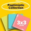 image:imagePostit Notes 3x3 in 6 Pads Americas 1 Favorite Sticky Notes Poptimistic Collection Bright Colors Magenta Pink Blue Green Clean Removal Recyclable 6306AN