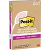 image:imagePostit Super Sticky 100 Recycled Notes 4 Sticky Note Pads 4 x 6 in 2X the Sticking Power Back to School Supplies for Students Memo Pads for Textbooks Canary YellowWanderlust Pastels