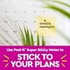 image:imagePostit Super Sticky Notes 10 Sticky Note Pads 3 x 3 in School Supplies Office Products Sticky Notes for Vertical Surfaces Monitors Walls and Windows Canary Yellow19 x 6