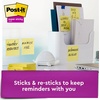 image:imagePostit Super Sticky Notes 12 Sticky Note Pads 3 x 3 in School Supplies Office Products Sticky Notes for Vertical Surfaces Monitors Walls and Windows Canary Yellow