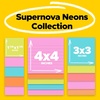 image:imagePostit Super Sticky Notes 15 Sticky Note Pads MultiSize Back to School Supplies Office Products 2X the Sticking Power Supernova Neons Collection1 Pack