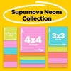 image:imagePostit Super Sticky Notes 15 Sticky Note Pads MultiSize Back to School Supplies Office Products 2X the Sticking Power Supernova Neons Collection119 x 98 Pack of 12